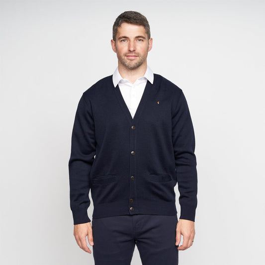 G00K02 Mens Button Thru Cardigan Gabicci Classic - NAVY