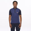 V56GM08 Mens Danson Short Sleeve Knit Polo Gabicci Vintage - NAVY