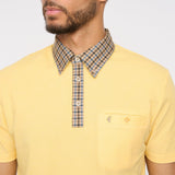 V54GX19 Mens Laleham Jersey Polo Shirt Gabicci Vintage - PINEAPPLE