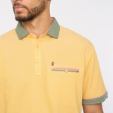 G52X09 Mens Short Sleeve Oxford Jersey Polo Shirt Gabicci Classic - SUNBEAM