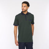 G51X06 Mens Short Sleeve Oxford Jersey Polo Shirt Gabicci Classic - FOREST