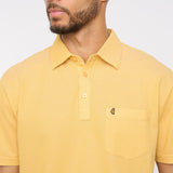 G52Z17 Mens Short Sleeve Oxford Jersey Polo Shirt Gabicci Classic - SUNBEAM