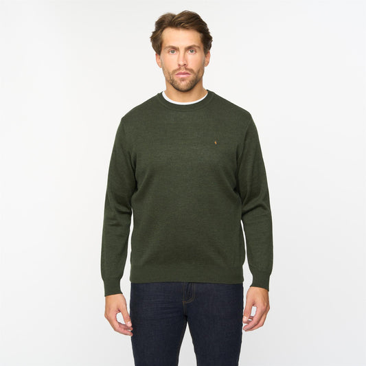 G55K04 Plain Crew Neck Sweater Gabicci Classic IVY