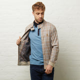V54GJ11 Mens Hadrian Paisley Lined Check Jacket Gabiici Vintage - LATTE