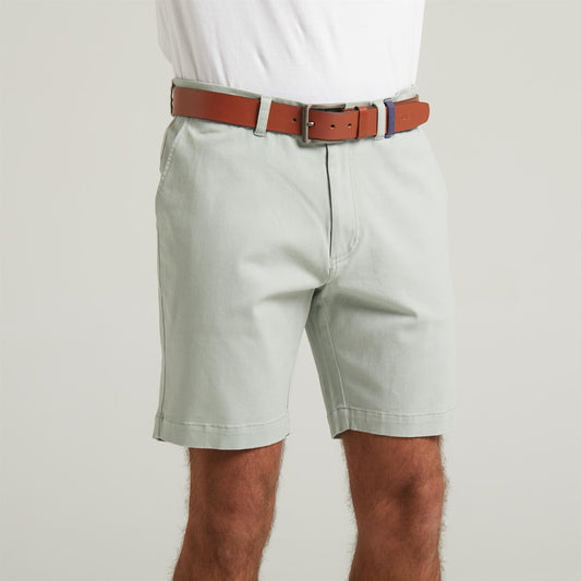 G54V01 Mens Washed Stretch Twill Shorts Gabicci Classic - MEADOW