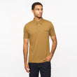 V55GX18 Mens Ladro Short Sleeve Plain Jersey Polo Shirt Gabicci Vintage - NUTMEG