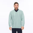 G56M02 Mens Pattern Front Knit V-Neck Gabicci Classic - MINT