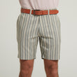 G54V02 Mens Striped Twill Shorts Gabicci Classic - LATTE