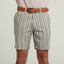 G54V02 Mens Striped Twill Shorts Gabicci Classic - LATTE
