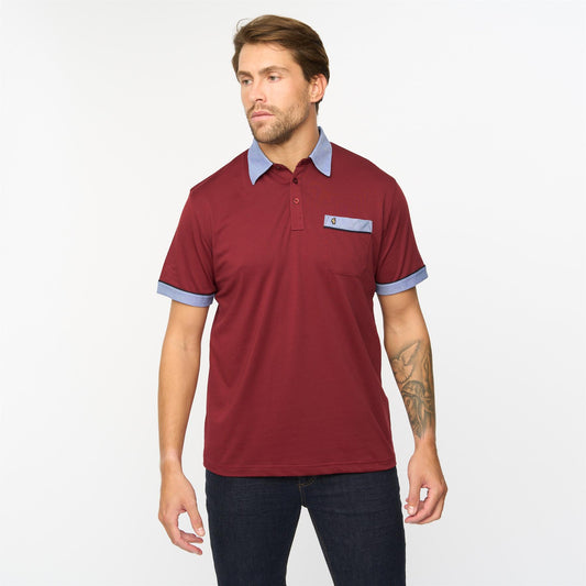 G55X11 Short Sleeve Jersey Shirt Gabicci Classic MULBERRY