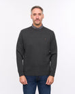 G57K04 Mens Plain Knit Crew Neck Sweater Gabicci Heritage - CHARCOAL