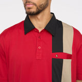 G51X07 Mens Short Sleeve Jersey Polo Shirt Gabicci Classic - RED