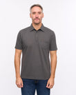 G57Z17 Mens Short Sleeve Oxford Jersey Polo Gabicci Heritage - CHARCOAL