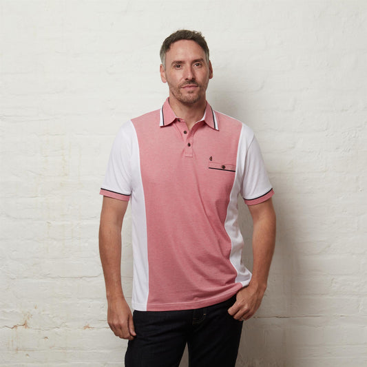 G56X08 Mens Short Sleeve Jersey Polo Gabicci Classic - WHITE