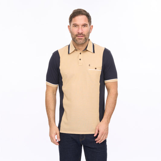 G56X08 Mens Short Sleeve Jersey Polo Gabicci Classic - NAVY