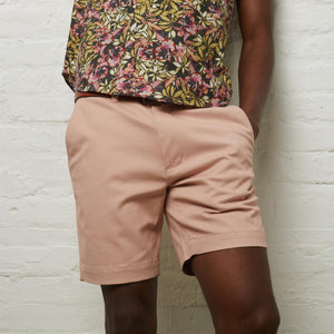 V54GV01 Mens Cooper Stretch Twill Shorts Gabicci Vintage - PEACH
