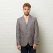 V54GJ04 Mens Henley Boating Striped Blazer Gabicci Vintage - NAVY
