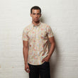 V56GW04 Mens Harvey Short Sleeve Button Under Print Shirt Gabicci Vintage - CANDY