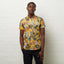V54GW05 Mens Lagoon Short Sleeve Pattern Shirt Gabicci Vintage - PINEAPPLE
