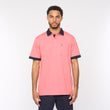 G52X08 Mens Short Sleeve Plated Jersey Polo Shirt Gabicci Classic - CORAL