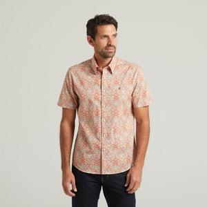 G54W11 Mens Short Sleeve Printed  Shirt Gabicci Classic - PEACH