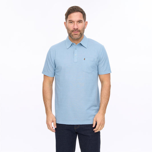 G56Z17 Mens Short Sleeve Oxford Collar Jersey Polo Gabicci Classic - DELFT