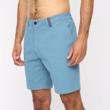 G54V01 Mens Washed Stretch Twill Shorts Gabicci Classic - AQUA