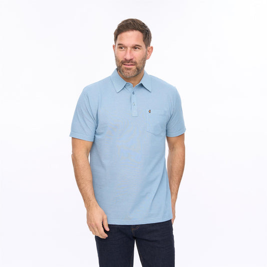 G56Z17 Mens Short Sleeve Oxford Collar Jersey Polo Gabicci Classic - DELFT