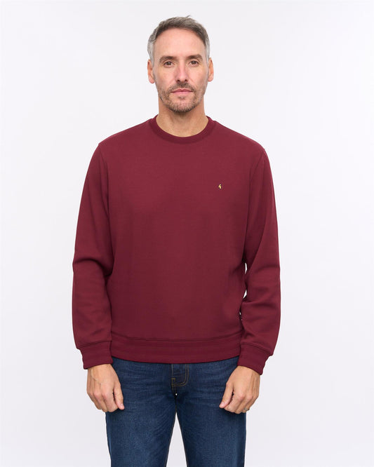 G57D03 Mens Crew Sweat Gabicci Heritage - ROUGE