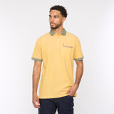 G52X09 Mens Short Sleeve Oxford Jersey Polo Shirt Gabicci Classic - SUNBEAM