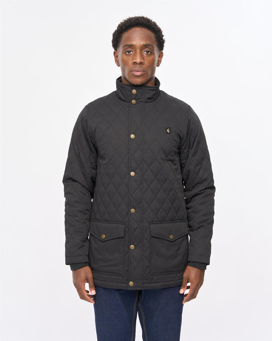 V57GJ16 Mens Beltram Car Coat Gabicci Vintage - BLACK