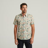 G54W08 Mens Short Sleeve Printed  Shirt Gabicci Classic - MEADOW