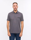 G57X06 Mens Short Sleeve Jersey Polo Gabicci Heritage - CHARCOAL