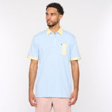 G52X15 Mens Short Sleeve Plated Jersey Polo Shirt Gabicci Classic - SKY