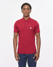 V57GK04 Mens Jackson Short Sleeve Plain Knit Polo Gabicci Vintage - CLARET