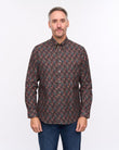 G57W02 Mens Print Shirt Gabicci Heritage - BLACK