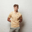 V56GM06 Mens Johnson Short Sleeve Zip Neck Knit Polo Gabicci Vintage - LEMON