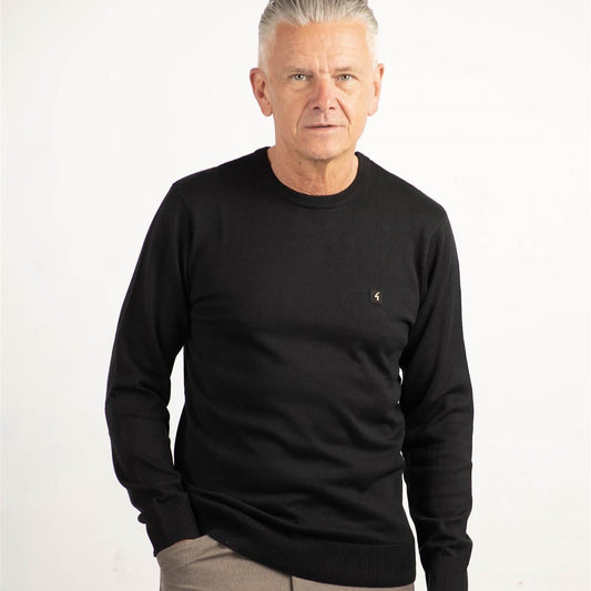 V00GK07 Mens Cole Crew Neck Sweater Gabicci Vintage - BLACK