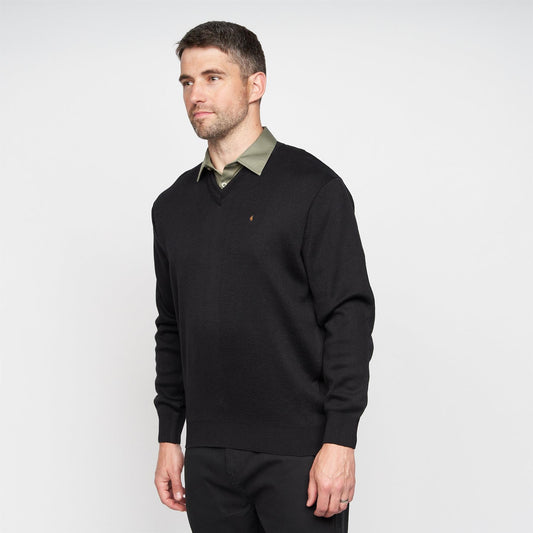 G00K01 Mens Vee Neck Sweater Gabicci Classic  - BLACK