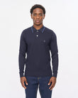 V57GM05 Mens Cambridge Long Sleeve Knit Polo Gabicci Vintage - NAVY