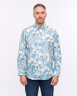 G57W09 Mens Print Shirt Gabicci Heritage - AIRFORCE