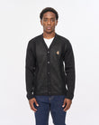 V57GM28 Mens Hurst Long Sleeve Knit Cardigan Gabicci Vintage - BLACK