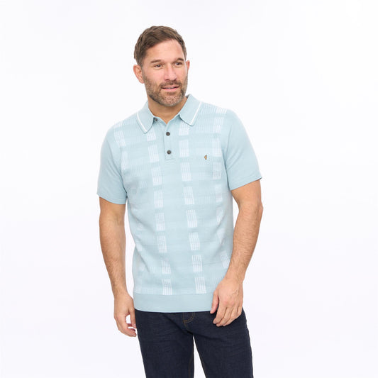 G56M09 Mens Short Sleeve Knit Polo Gabicci Classic - MINT