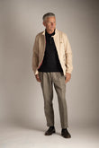 V00GJ13  Mens Hamilton Harrington Style Twill Jacket Gabicci Vintage - OATMEAL
