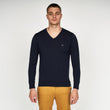 V00GK06 Mens Brandon Vee Neck Sweater Gabicci Vintage - NAVY