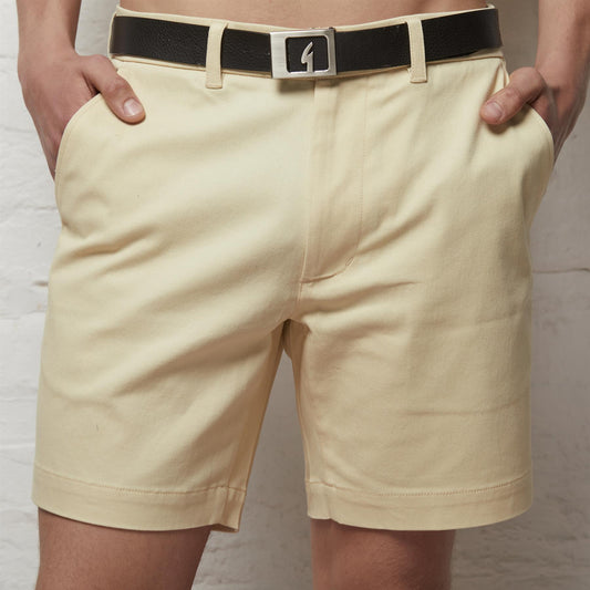 V56GV01 Mens Cooper Stretch Twill Shorts  Gabicci Vintage - LEMON