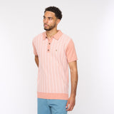 G54M09 Mens Short Sleeve Knitted Polo Gabicci Classic - PEACH