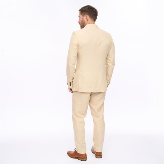 T56GA06 Mens Jacket and Trouser Linen Suit Gabicci Classic - CREAM