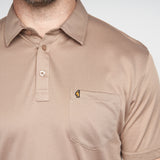 Mens Polo Shirt Classic Gabicci - G00Z05 Stone