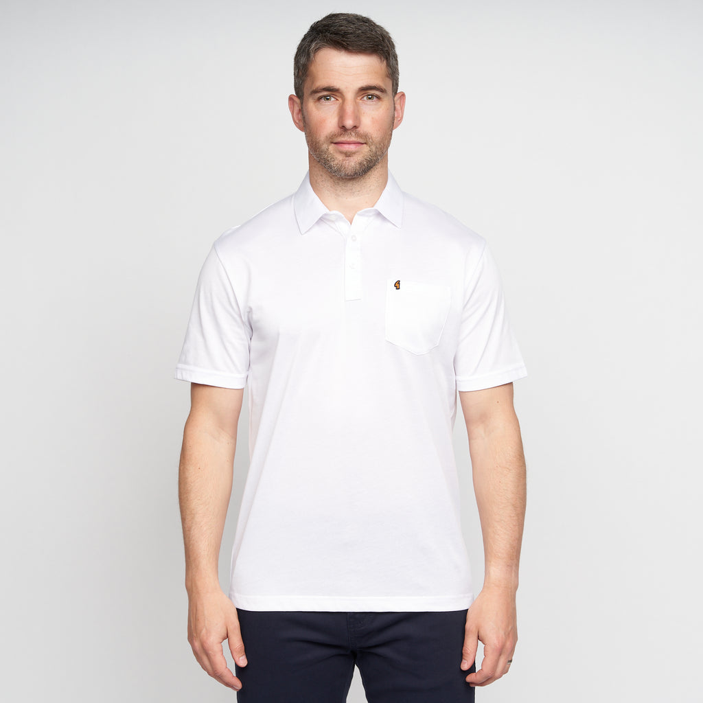 Mens Polo Shirt Classic Gabicci - G00Z05 White